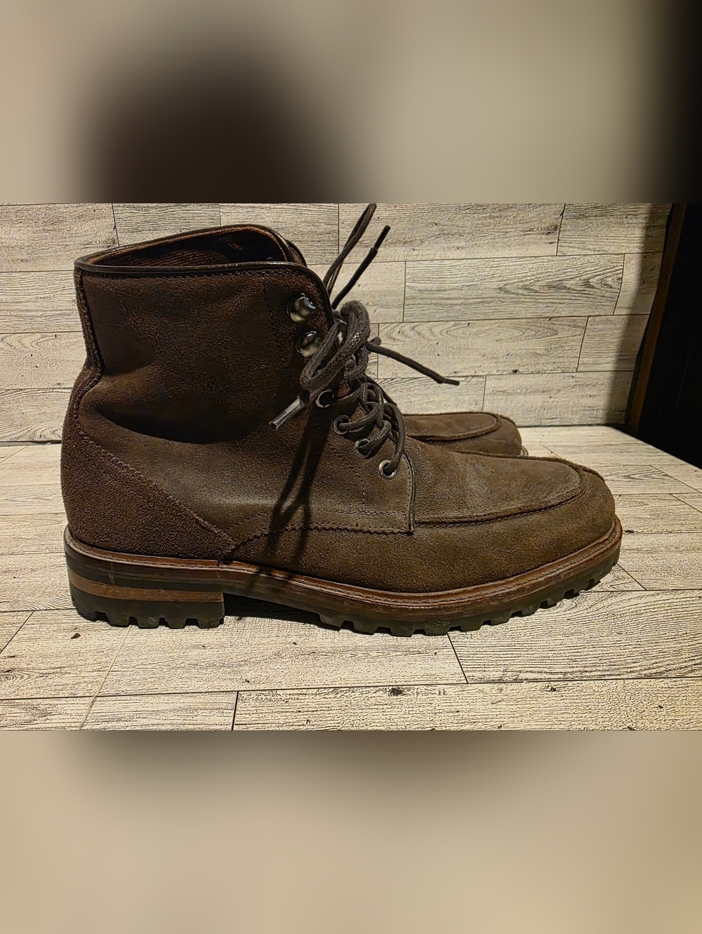 Aston Grey Men's Brown Suede Chukka Boot with Lug Outsole